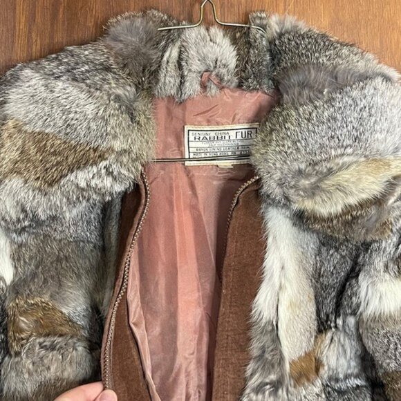 Vintage Crown Colony Furriers Woman’s Genuine China Rabbit Fur Coat Size Small - Picture 4 of 8